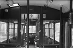 Interiör. Manövervagn. Lidingöbanan, LiB, vagn 26. Lidingö Trafik AB.