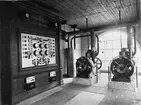 Interiör av elverket vid stationshuset