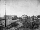Station vid invigning av ViBJ.Stationen togs i bruk 1878..