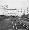 Stationen öppnades 1879. Stationshuset var då ett tvåvånings trähus med bostadslägenhet i övervåningen. 1917 byggdes ett nytt stationshus. Bangården har byggts om flera gånger. Elektriskt ställverk 1938.