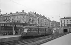 Holmenkollbanen vid Majorstuen. HKB 502 A - 502 B byggd på Skabo 1947.