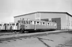 Motorvagsstall. Rälsbuss Statens Järnvägar, SJ Yo3p 709.