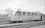 Rälsbuss. Statens Järnvägar, SJ Yop 741. Ursprungligen Vikbolandsbanan, VB motorvagn 406.