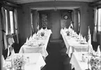 Statens Järnvägar, SJ Tåghem. Interiör i en Restaurangvagn.