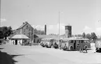 Bussar tidigare tillhörandes Kristianstad - Hässleholms Järnväg, här i Kristianstad vid brandstation.