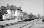 Berga station. Trafikplats öppnades 1874 , övergick till SJ 1946. Ursprungliga stationshuset envånings i trä. Nuvarande stationshus två våningar, putsat byggdes 1898, arkitekten var Georg A Nilsson. Mekanisk växelförregling