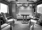 Statens Järnvägar, SJ Ao3 1246. Salong i personvagnen för internationell trafik.