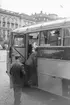 Statens Järnvägar, SJ turistbuss vid Centralstationen.