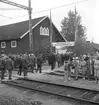 Dubbelspårsinvigningen Stockholm - Göteborg i Kilsmo. Rallartåget