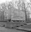 Sowjetisches Ehrenmal Treptower Park, minnesmärke över de soldater från Röda Armén som stupade under striderna i Berlin april-maj 1945. Bilden tagen i samband med Statens Järnvägar, SJ Lucias besök i Berlin 1958