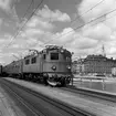 Statens Järnvägar SJ F 628. Tåg på Riddarholmsbron, på sträckan mellan Stockholm Central och Riddarholmen.