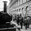 Historiska tågets resa från Stockholm till Göteborg för invigningen av Tåg 62. På bilden syns fronten av lok nummer 3 