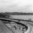 Norra Järnvägsbron, på linjen mellan Stockholm Central och Riddarholmen. (Tegelbacken)