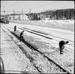 Snöskottning på Långsele bangård.