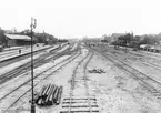 Bangård vid Eslöv station. Vy norrut.