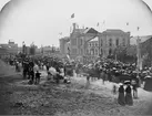 Landskrona & Helsingborgs Järnväg, L&HJ, Helsingborg Central.
Oscar II besök 1890-talet.