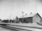 Hyltebruk station. Halmstad - Nässjö Järnväg.  HNJ