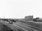 Värnamo station. Borås - Alvesta Järnväg.  BAJ lok 9.