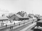 Eskilstuna Centralstation stationshus och bangård.