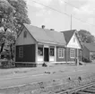 Tidigare namn Munkbo. Stationen anlades 1902. Utbyggdes och moderniserades 1937.