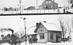 Trafikplats anlagd 1898-99. Stationshuset, envånings med två gavlar mot banan, tillbyggdes och renoverades 1942