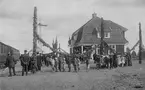 Trankvill station anlagd 1917. Invigning av järnvägsbanan till Gullaboby.