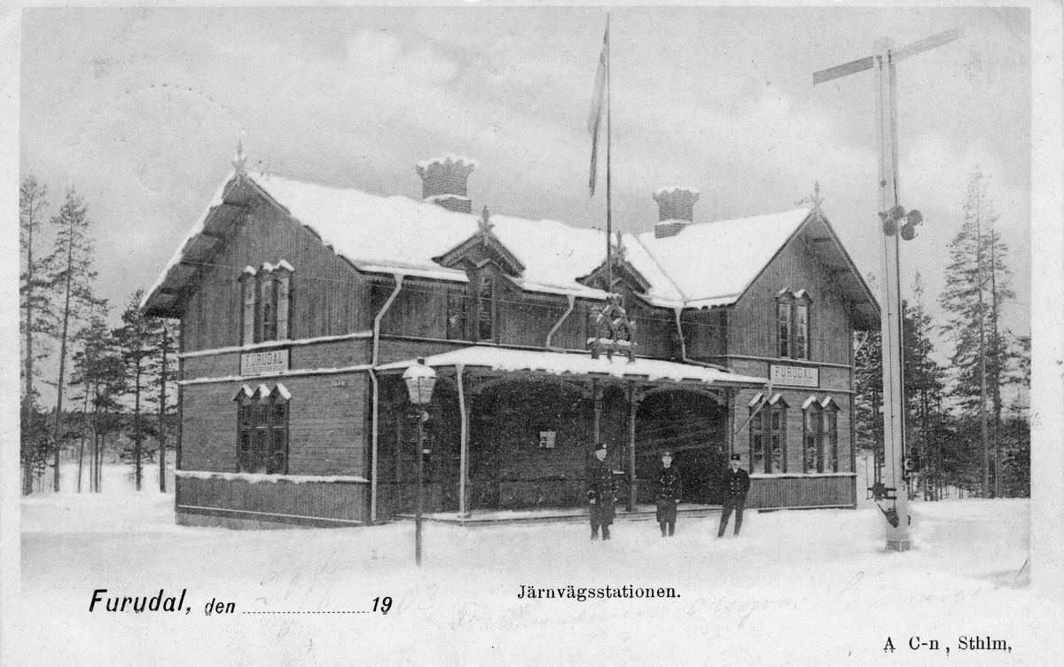 Järnvägsstation i Furudal.