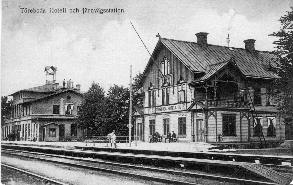 Järnvägsstation o hotell i Töreboda