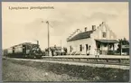 Ångtåg vid Ljunghusen station.