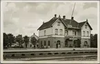 Järnvägsstationen i Skillingaryd. Halmstad - Nässjö Järnväg, HNJ.