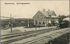 Järnvägsstationen i Skärblacka. Finspång - Norsholms Järnväg, FNJ. Norra Östergötlands Järnvägar, NÖJ lok 13