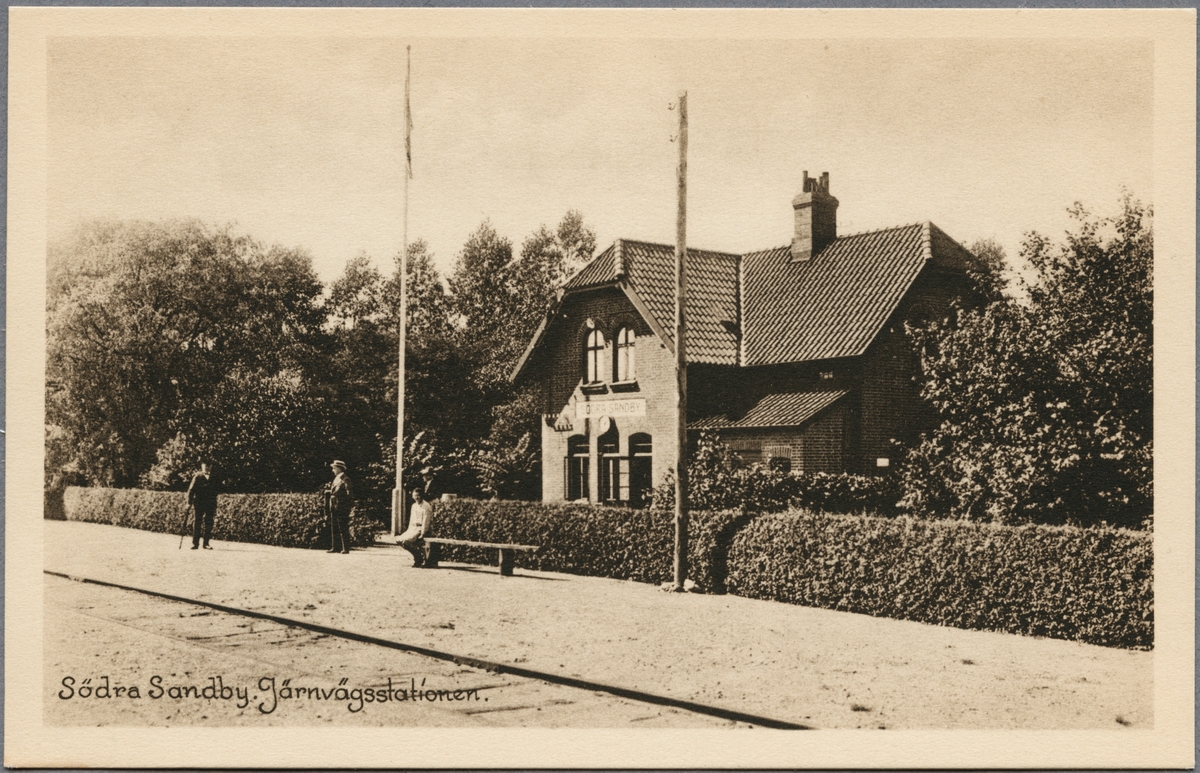 Södra Sandby järnvägsstation.