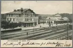 Flen järnvägsstation och hotell.