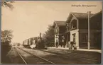 Strängnäs järnvägsstation och bangård.