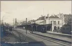 Helsingborg centralstation. Landskrona & Helsingborgs Järnväg, L&HJ lok 17.