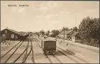 Vy över bangården på Hästveda järnvägsstation.