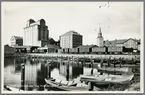 Industriområde i Kristianstad sedd från båthamn.