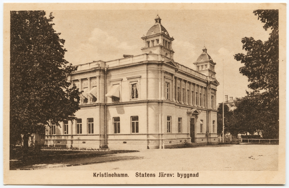 Järnvägsbyrån i Kristinehamn, före 1917 ägd av Mora - Vänerns Järnväg, MVJ och sedan av Statens Järnvägar, SJ.