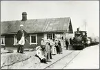 Lannaskedebrunn station. Vetlanda - Sävsjö, HvSJ ånglok 3 