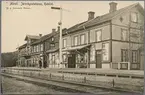 Järnvägsstationen och hotellet i Mörsil.