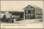 Trehörningsjö järnvägsstation och hotell.