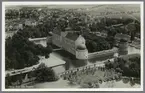 Vy över slottet i Vadstena.