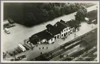 Flygfoto över Ängelholms station.