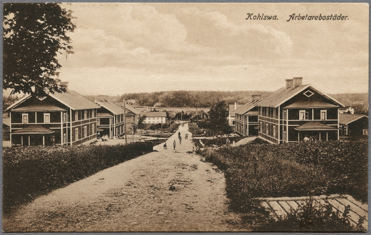 Arbetarbostäder i Kolsva. -Järnvägsmuseet / DigitaltMuseum