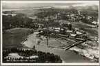 Hammarby, Gästrikland, flygvy över pappersmasseindustri.