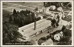 Flygfoto över Hjalmar Söderbergs syfabrik i Örbyhus.