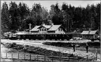 Persontåg vid Gamleby station. Ånglok WÅB lok 2 