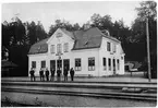 Gamleby station efter återuppbyggnaden efter branden år 1920.