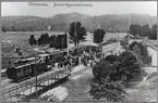 Vy över Öfverums järnvägsstation.