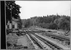 Forsaström bangård efter breddningen 1963.